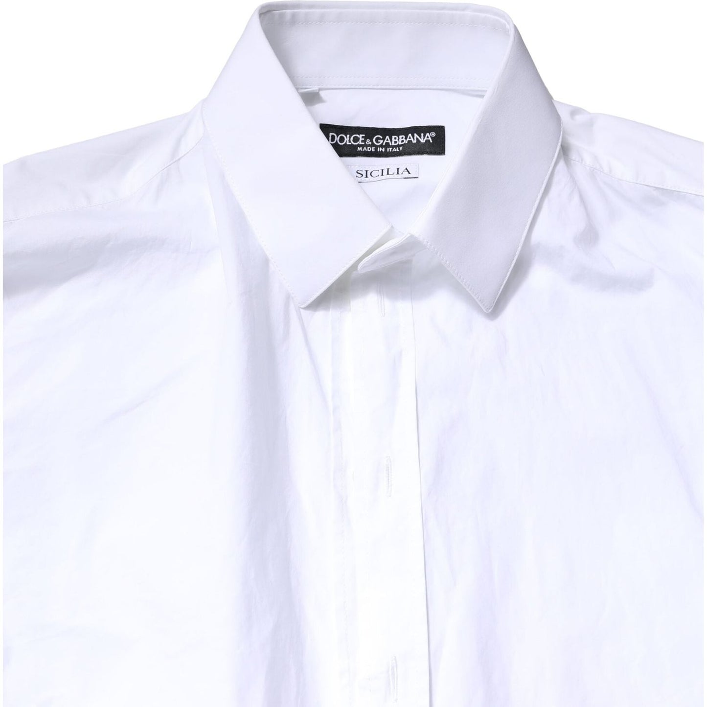 Dolce & Gabbana White SICILIA Cotton Formal Men Dress Shirt TSH6286-37