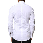 Dolce & Gabbana White GOLD Cotton Long Sleeves Dress Shirt TSH6294-39