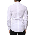 Dolce & Gabbana White GOLD Cotton Long Sleeves Dress Shirt TSH84109-37