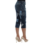 Dolce & Gabbana Stretch Blue Patchwork Jeans Shorts SIG20531-1