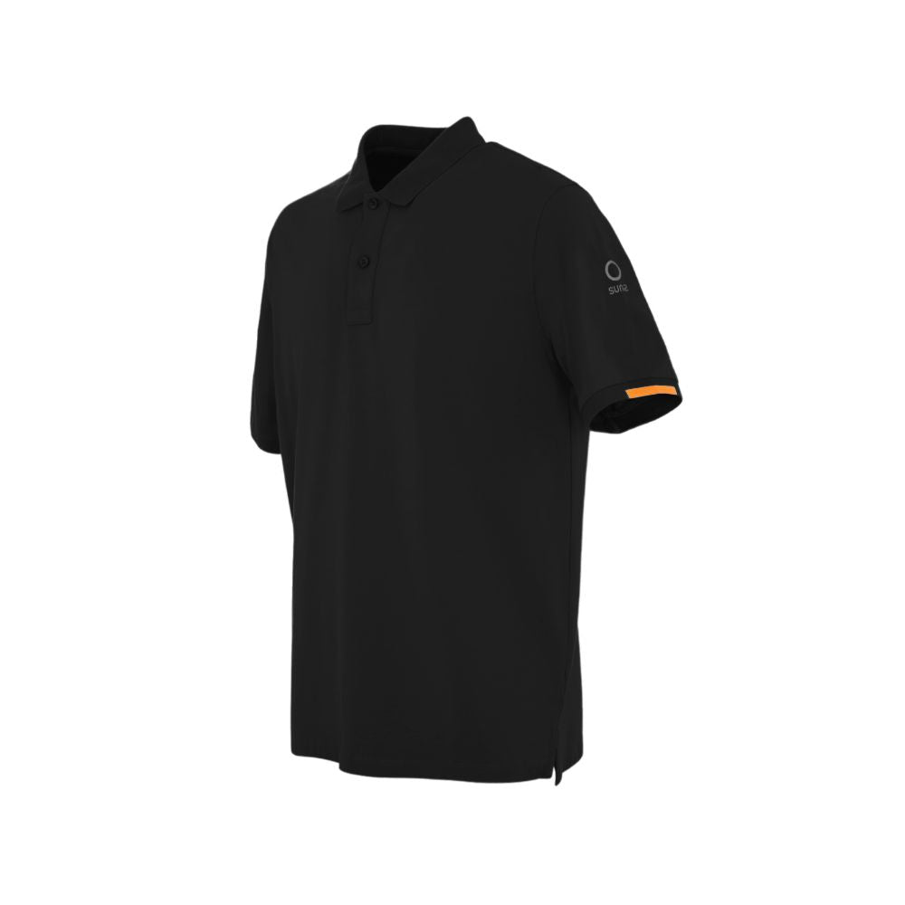Suns Black Cotton Polo Shirt