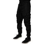Dolce & Gabbana Black Nylon Cargo Jogger Men Sweatpants Pants PAN75205-48
