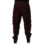 Dolce & Gabbana Maroon Cotton Cargo Jogger Sweatpants Pants PAN75208-52