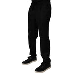 Dolce & Gabbana Black Wool Jogger Sweatpants Pants PAN75257-54