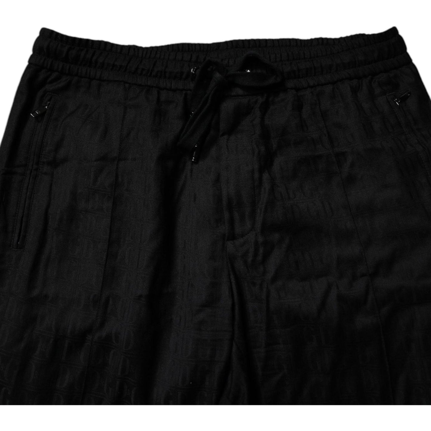 Dolce & Gabbana Black Wool Jogger Sweatpants Pants PAN75257-54