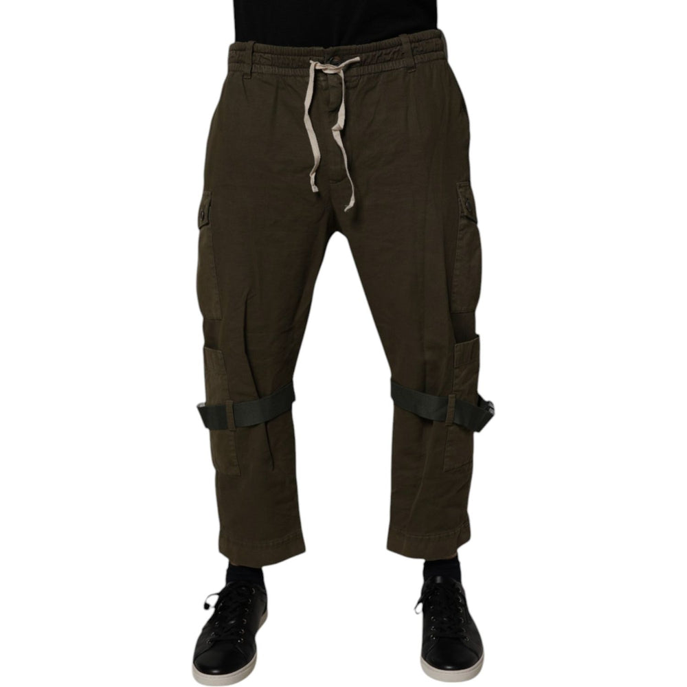 Dolce & Gabbana Brown Cotton Stretch Cargo Pants PAN75262-50
