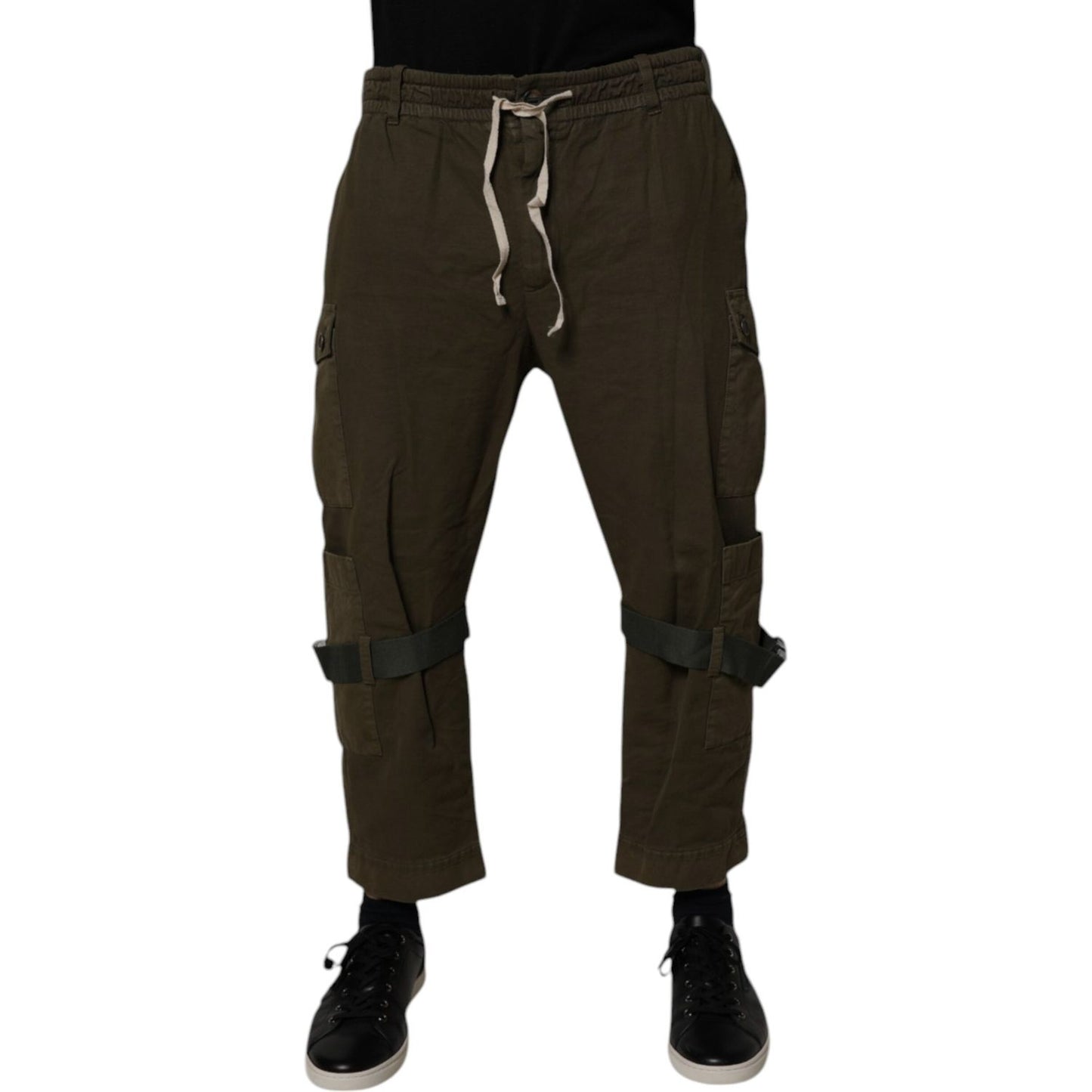 Dolce & Gabbana Brown Cotton Stretch Cargo Pants PAN75262-50