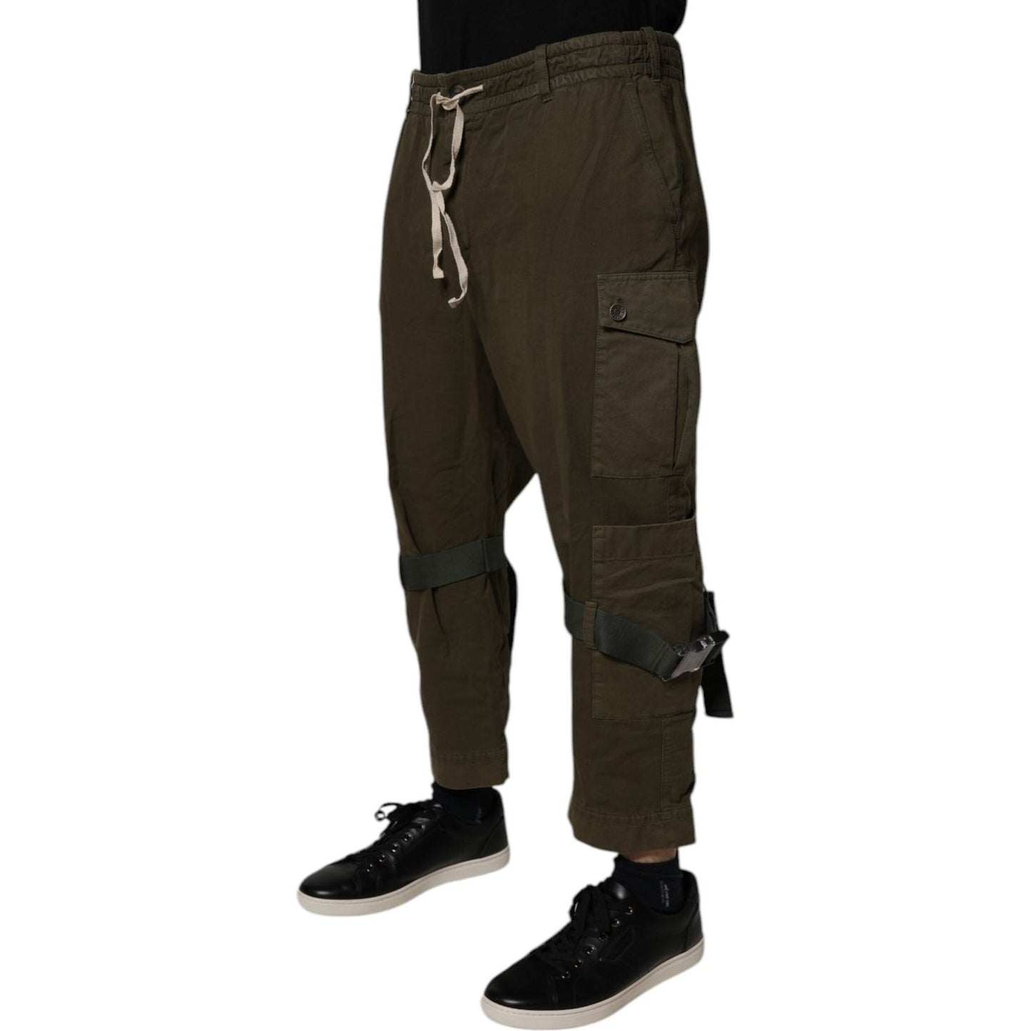 Dolce & Gabbana Brown Cotton Stretch Cargo Pants PAN75262-50