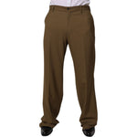 Dolce & Gabbana Brown Wool Straight Formal Dress Pants PAN75355-48