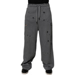 Dolce & Gabbana Gray Cotton RipStyle Straight Sweatpants Pants PAN76006-48
