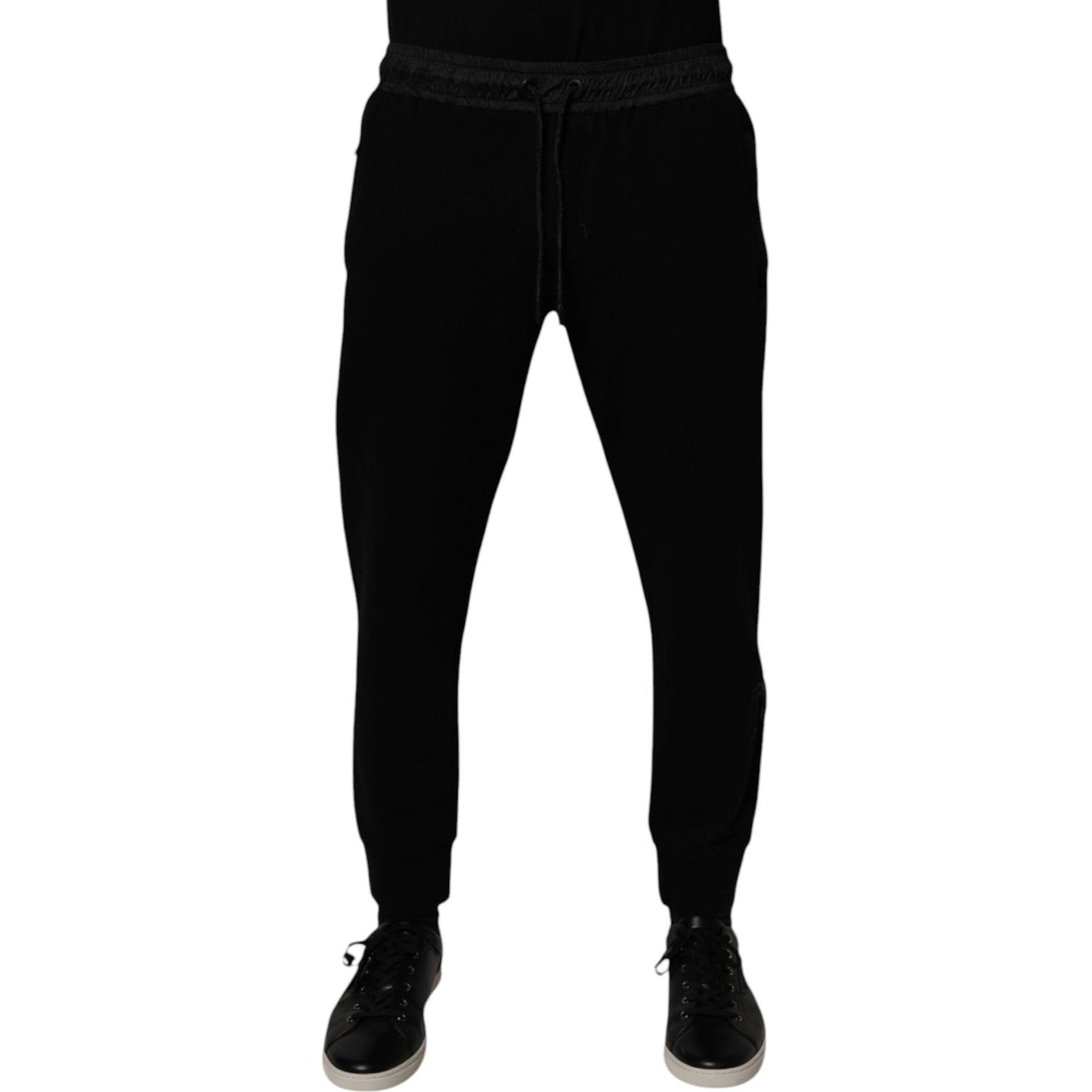 Dolce & Gabbana Black Cotton Blend Men Jogger Sweatpants Pants PAN76008-48