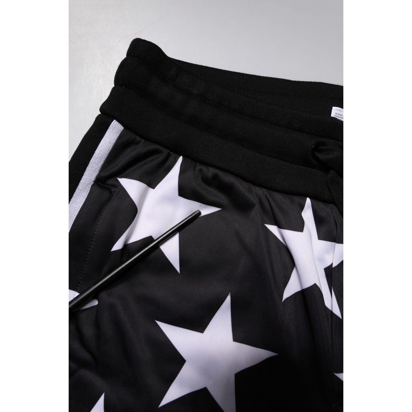Dolce & Gabbana Black White Stars Jogger Men Sweatpants Pants PAN76010-46