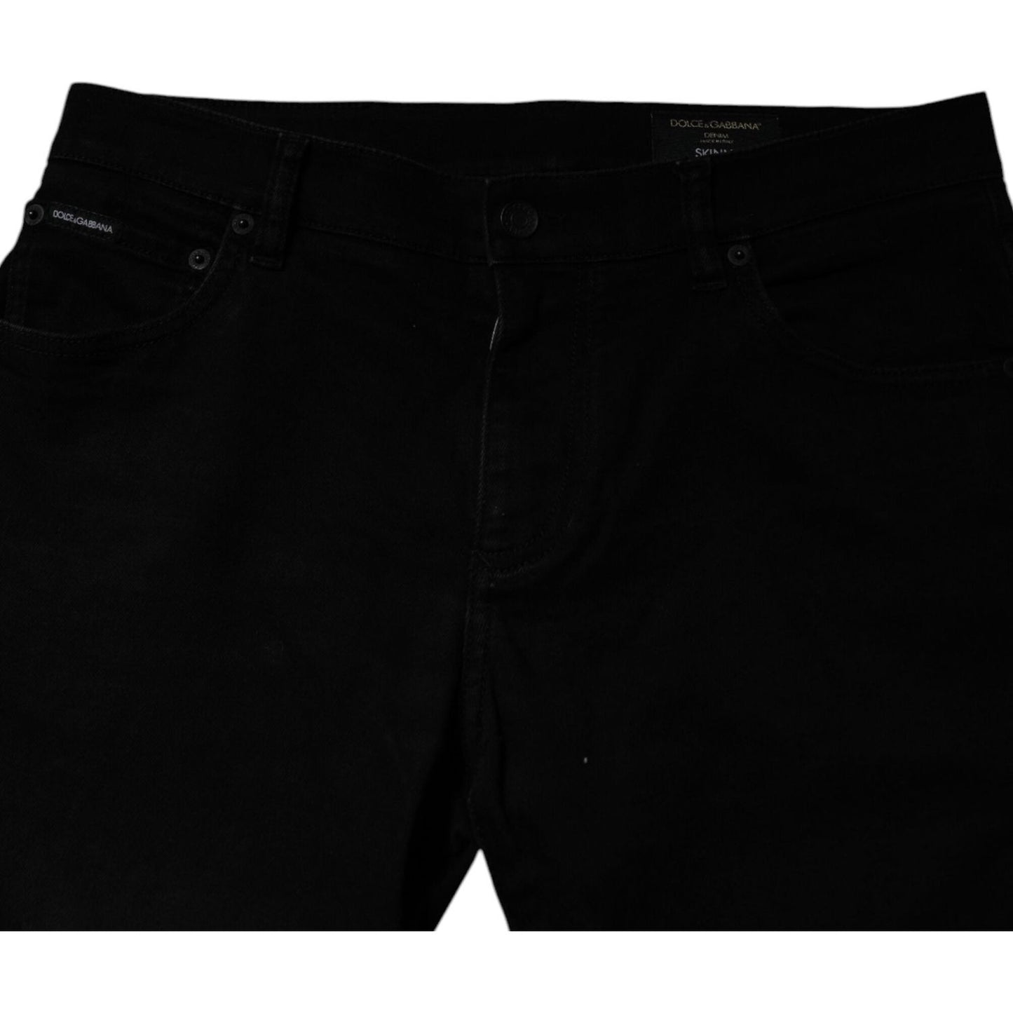 Dolce & Gabbana Black Cotton Stretch Skinny Men Denim Jeans PAN76111-50