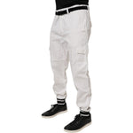 Dolce & Gabbana White Cotton Jogger Cargo Skinny Pants PAN76116-56