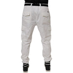Dolce & Gabbana White Cotton Jogger Cargo Skinny Pants PAN76116-56