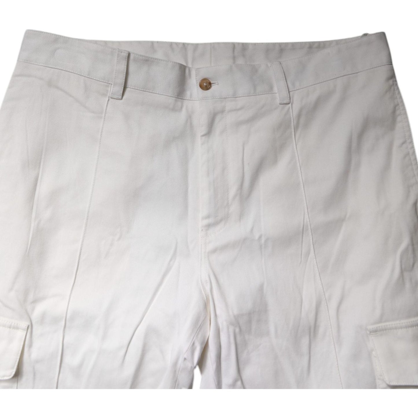 Dolce & Gabbana White Cotton Jogger Cargo Skinny Pants PAN76116-56