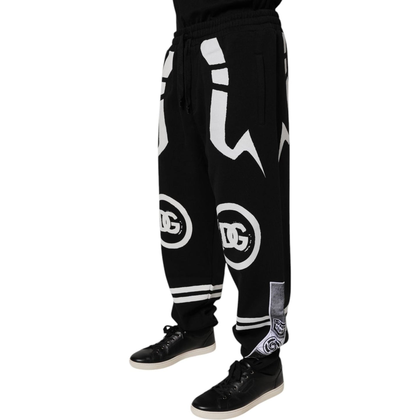 Dolce & Gabbana Black Logo Cotton Jogger Sweatpants Pants PAN76121-54