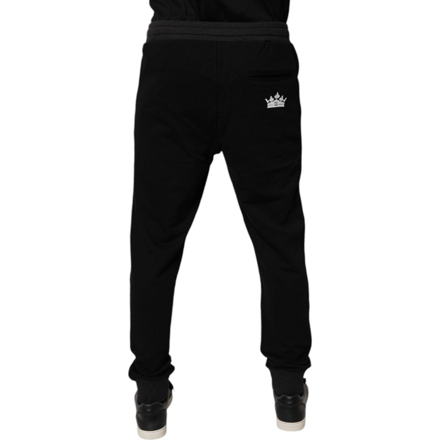 Dolce & Gabbana Black Logo Men Jogger Cotton Sweatpants Pants PAN76129-48