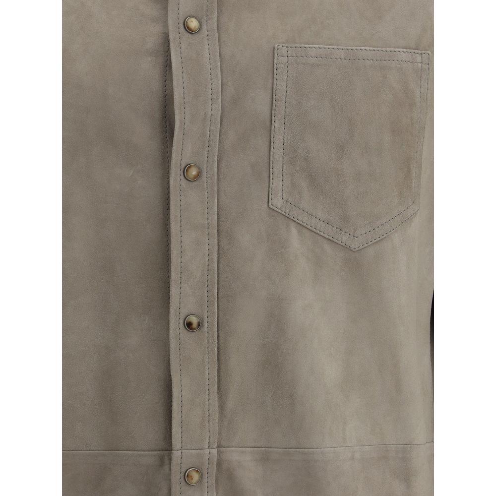 Brunello Cucinelli Suede Shirt BR-MPCLN2039C8087-S