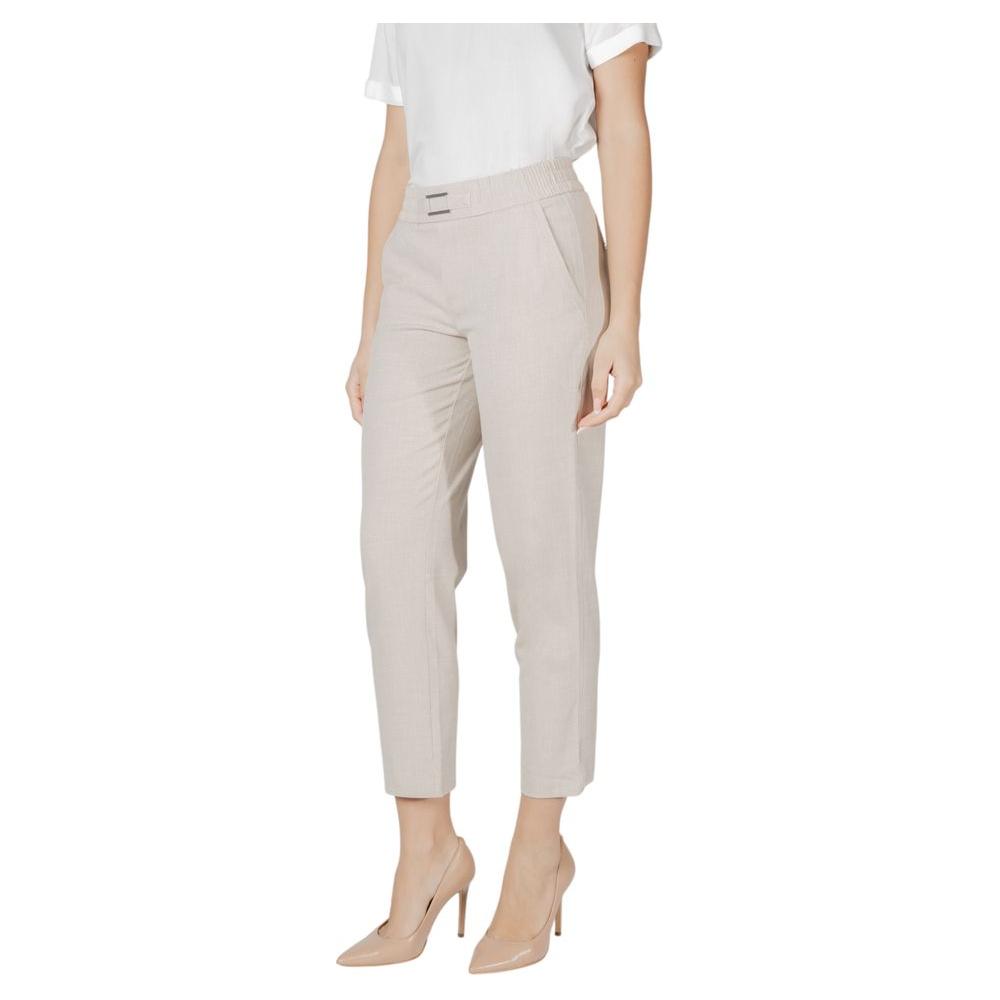 Street One Beige Viscose Jeans & Pant