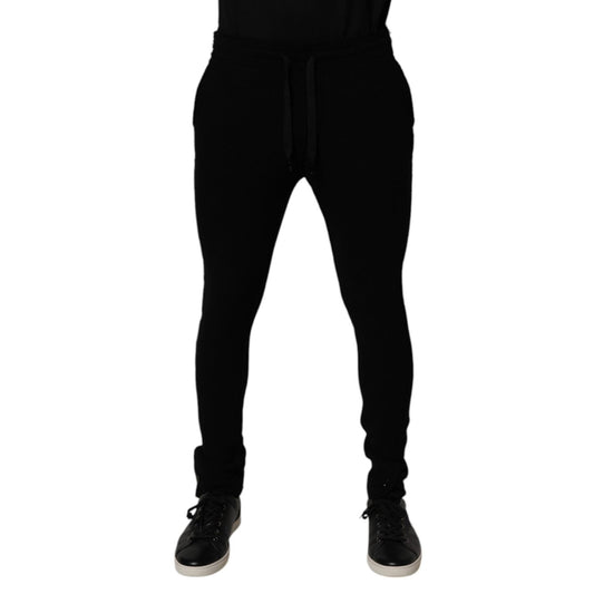 Dolce & Gabbana Black Cashmere Jogger Men Sweatpants Pants