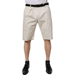 Dolce & Gabbana Beige Cotton Stretch Mid Waist Bermuda Shorts PAN76175-44