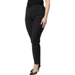 Dolce & Gabbana Black Polyester High Waist Slim Pants PAN75969-40