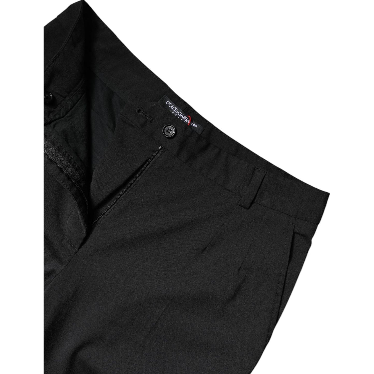 Dolce & Gabbana Black Polyester High Waist Slim Pants PAN75969-40