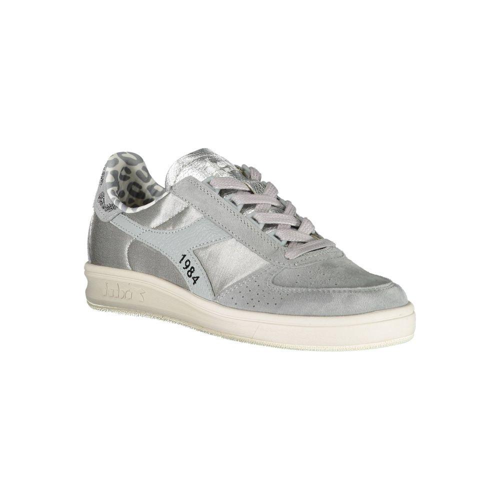 Diadora Gray Leather Women Sneaker DI-768-EU35.5/US5.5