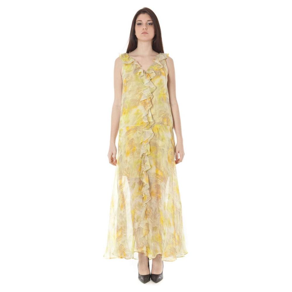 John Galliano Yellow Polyester Dress JO-2375-44