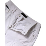Dolce & Gabbana White Cotton High Waist Skinny Denim Jeans PAN76142-42