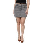 Dolce & Gabbana Gray Cotton Stretch Mid Waist Denim Mini Skirt SKI2073-42