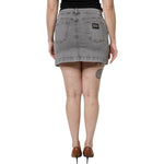 Dolce & Gabbana Gray Cotton Stretch Mid Waist Denim Mini Skirt SKI2073-42