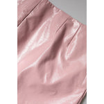 Dolce & Gabbana Glossy Pink Cotton High Waist Mini Skirt SKI2080-38
