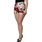 Dolce & Gabbana Pink Floral Print High Waist Hotpants Short SKI2082-36