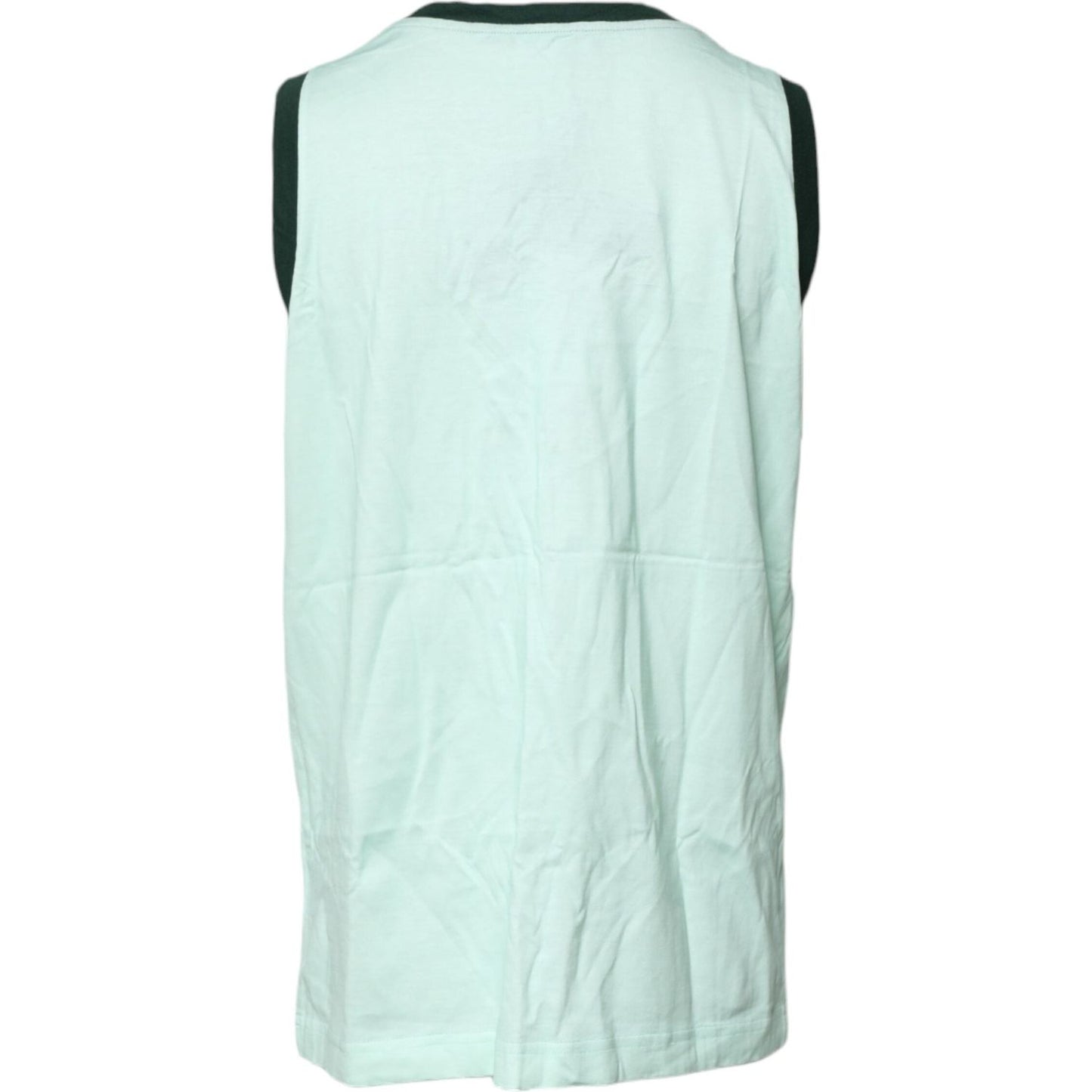 Dolce & Gabbana Light Green Graphic Print Sleeveless Tank T-shirt TSH87140-46