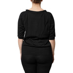 Dolce & Gabbana Black Button Down Short Sleeve Blouse Top
