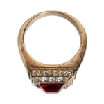 Dolce & Gabbana Gold Tone Sterling Silver 925 Crystals Ring