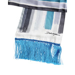 Dolce & Gabbana Multicolor Stripes Silk Fringes Neck Foulard Scarf MS7148