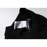 Dolce & Gabbana Black Cashmere Knitted Neck Warmer Foulard Scarf MS7360