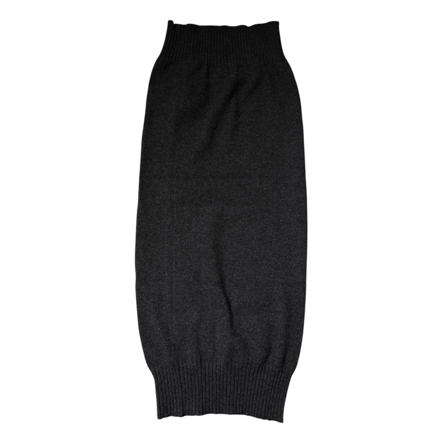 Dolce & Gabbana Black Cashmere Knitted Neck Warmer Foulard Scarf MS7361