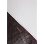 Dolce & Gabbana Brown Leather #DGFAMILY Embellished Men Clutch Pouch Bag BAG4277