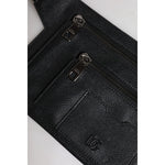 Dolce & Gabbana Black Calfskin Leather Messenger Crossbody Bag
