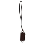 Dolce & Gabbana Brown Calf Leather Lanyard Logo Card Holder Wallet BAG4299