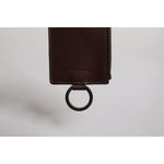 Dolce & Gabbana Brown Calf Leather Lanyard Logo Card Holder Wallet BAG4299