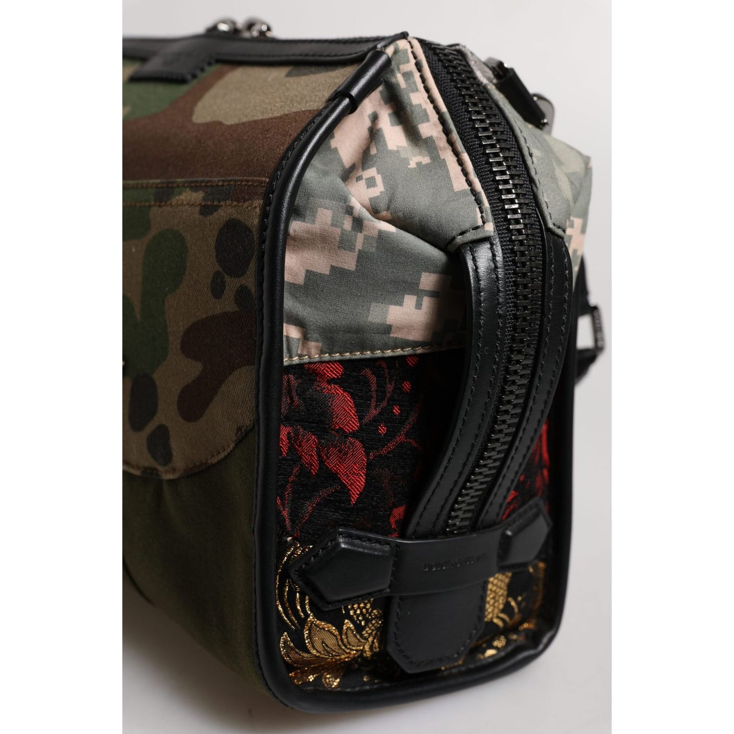 Dolce & Gabbana Multicolor Camouflage Patchwork Crossbody Bag