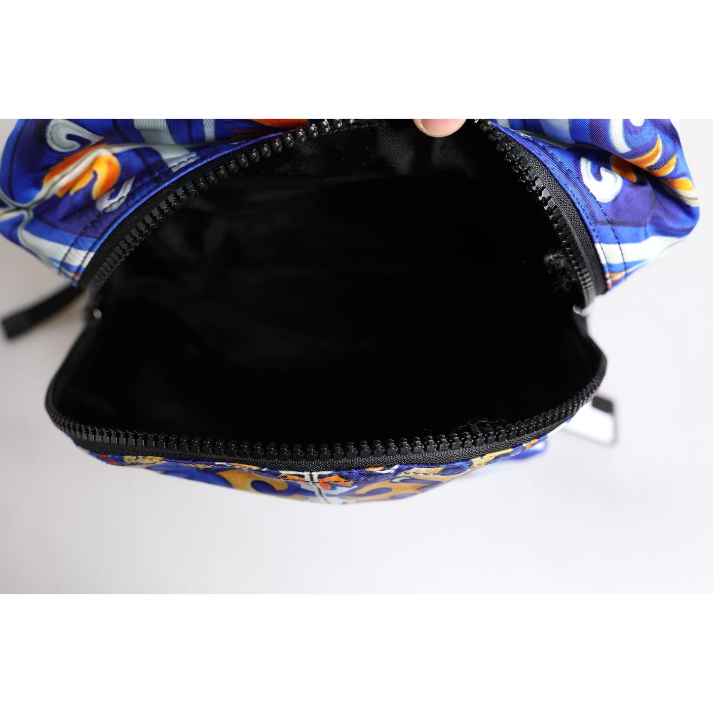 Dolce & Gabbana Multicolor Majolica Print Nylon Travel Backpack Bag