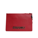 Dolce & Gabbana Red #DGFamily Embellished Leather Clutch Bag BAG4284