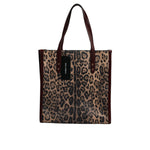 Dolce & Gabbana Brown Leopard Leather Shoulder Strap Tote Bag BAG4330