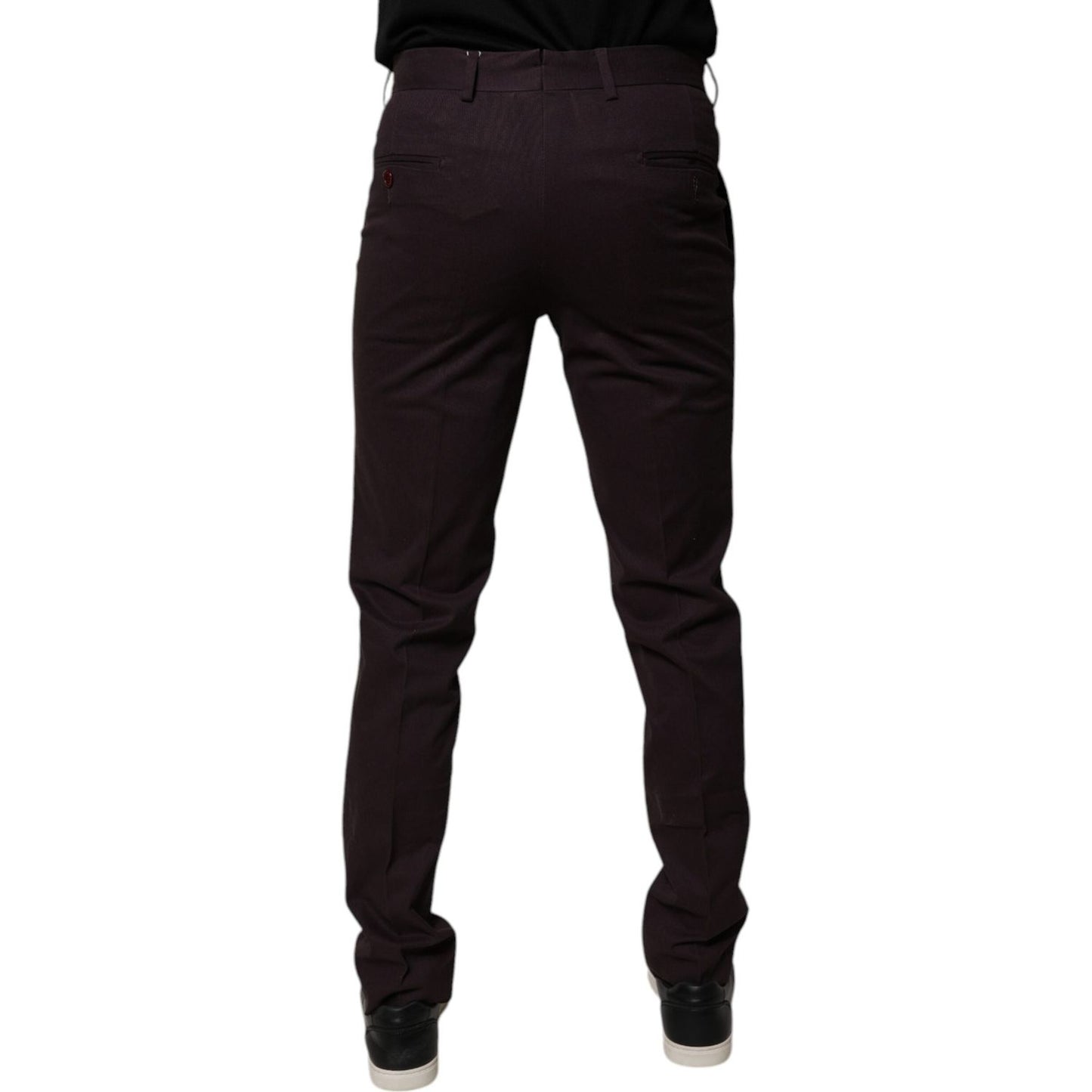 BENCIVENGA Brown Pure Cotton Slim Fit Men Dress Pants PAN71853-46